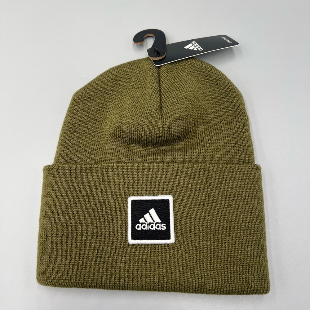Lot Of 3! Adidas Aeroready Wide Cuff Fold Beanie, Onix, Olive, Beige Winter Hat - Picture 5 of 8